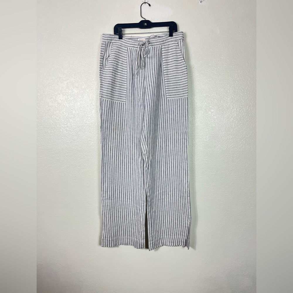 Laundry by Shellie Segal Stripe Linen Viscose Pants size 6